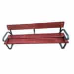 Banco exterior Madrid pino barnizado