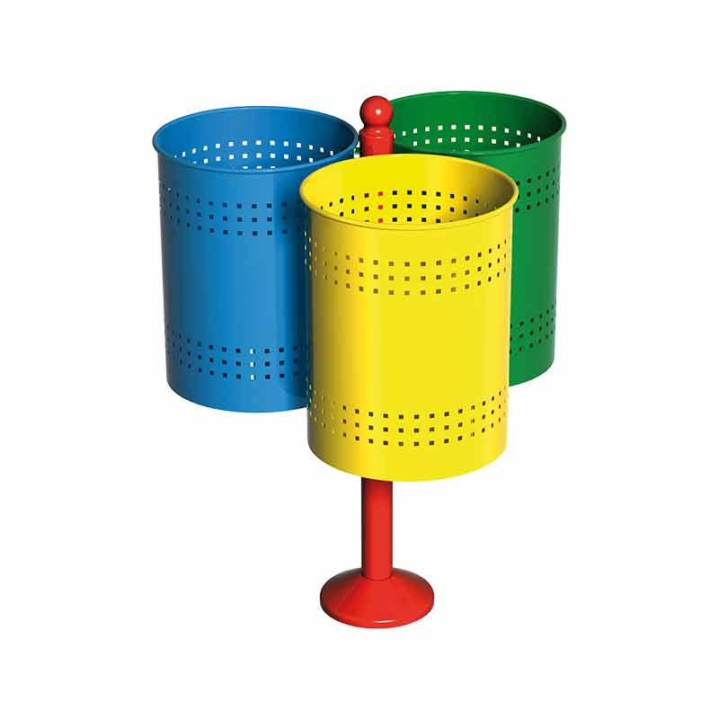 papelera exterior trébol