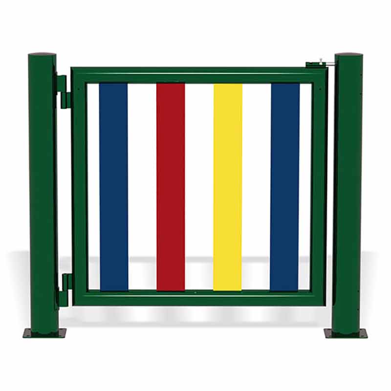 valla metálica puerta