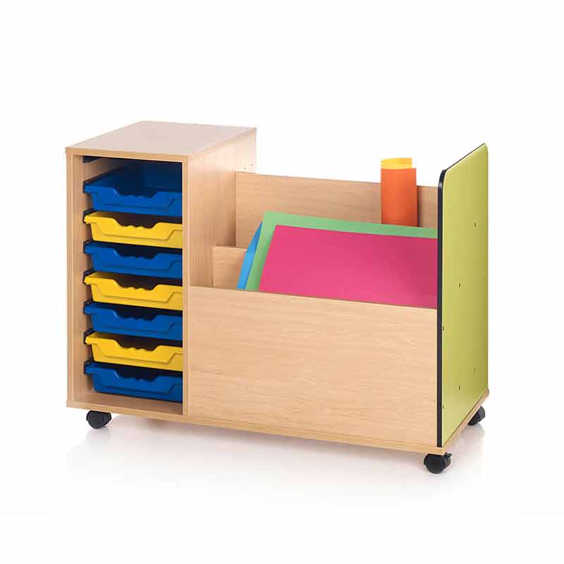 carro cartulinero y casillero serie colors