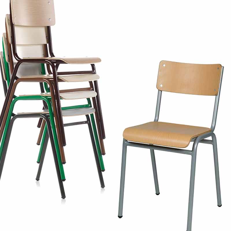 silla escolar 97 apilada