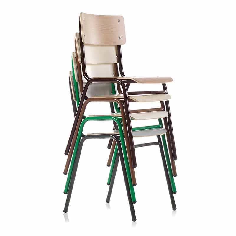 silla escolar 98 apilada