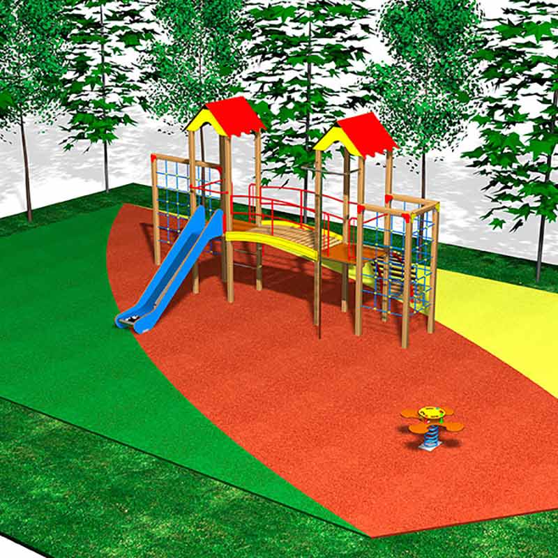 pavimento de caucho continuo