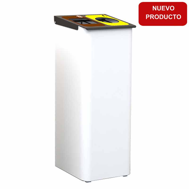 Papelera residuos 2 compartimentos