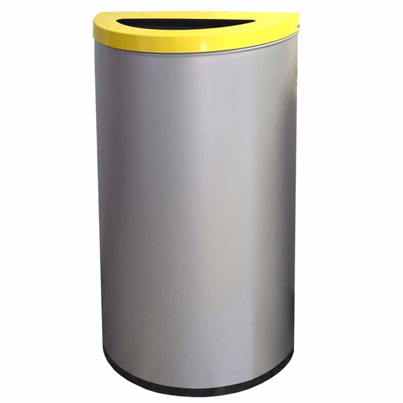 papelera media luna reciclaje