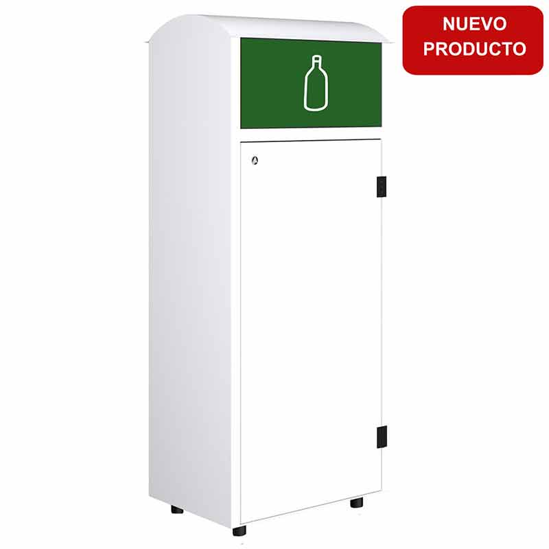 Papelera metálica reciclaje