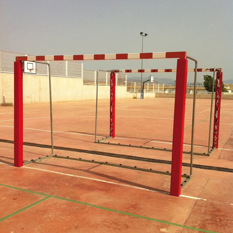 Protección portería fútbol