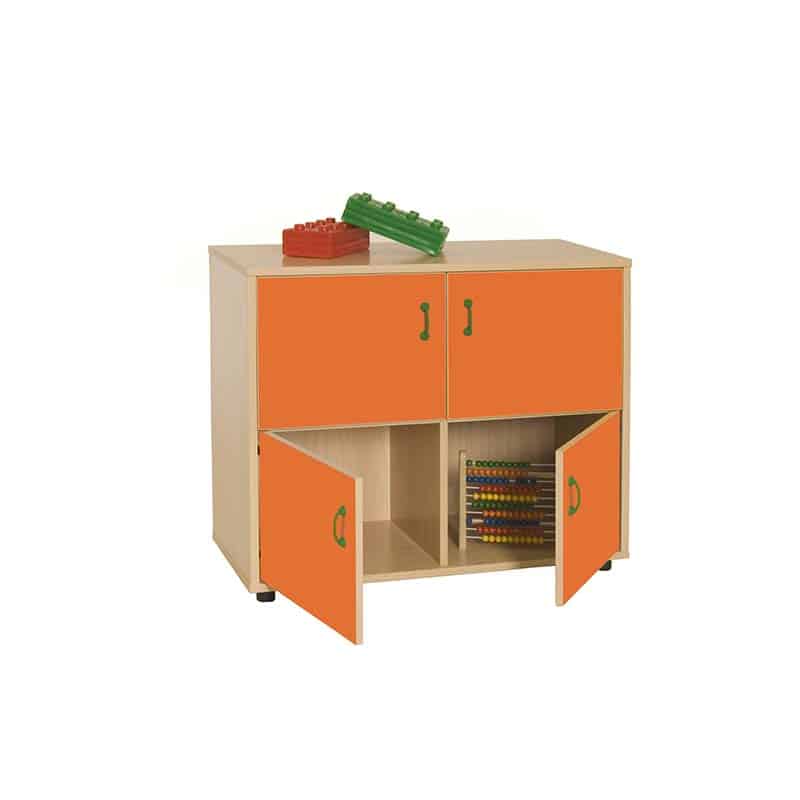 Armario bajo 4 casillas 4 puertas