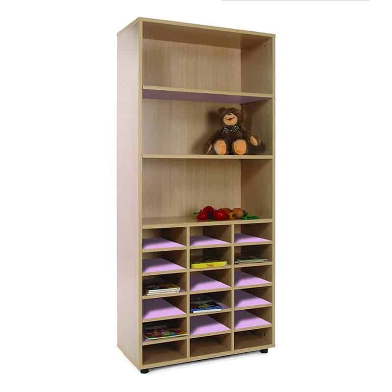 Mueble alto casillero y estantería