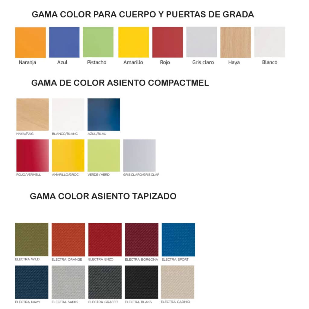 gama de colores grada escolar