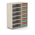 ARMARIO GAVETERO ESAK 12 GAVETAS 5 ESTANTES ALT.112