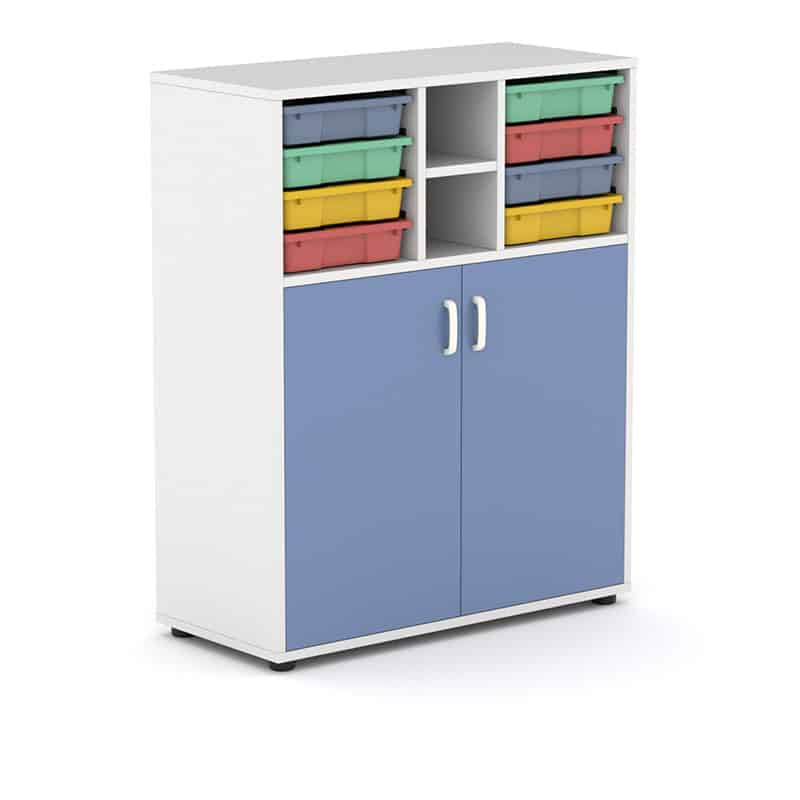 Armario Esak 8 gavetas puertas bajas altura 112