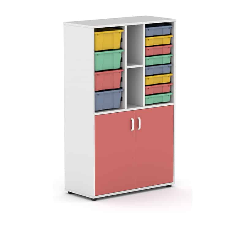 Armario Esak 16 gavetas puertas bajas altura 147