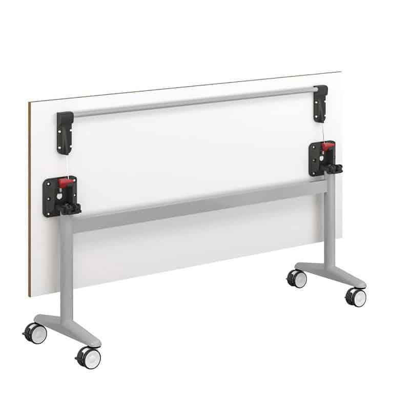 Mesa rectangular abatible con ruedas