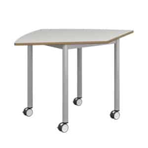 Mesa colaborativa asimétrica con ruedas