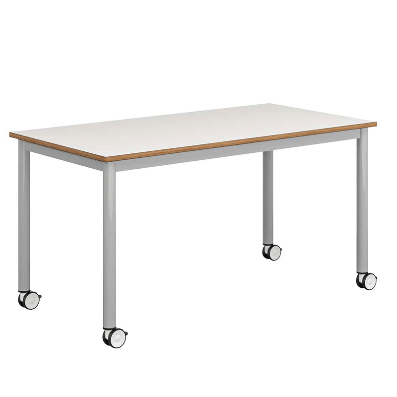 Mesa colaborativa con ruedas