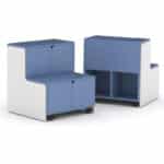 Grada escolar azul talco