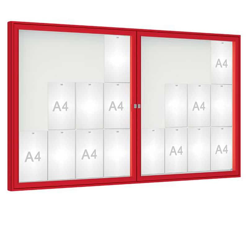 VITRINA DOBLE PUERTA BATIENTE SERIE-1000