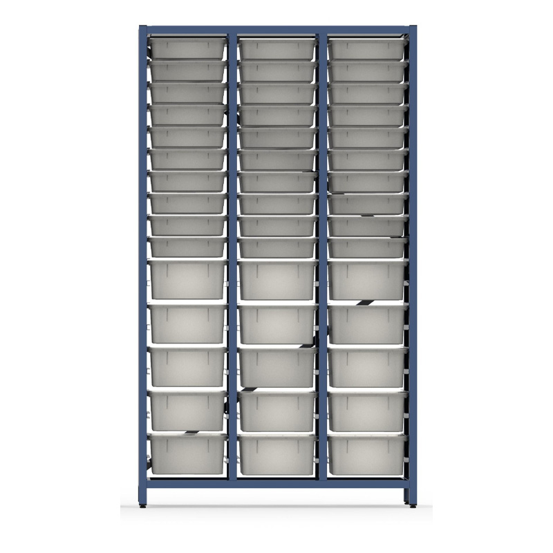 estanterías metálicas con bandejas 3 columna