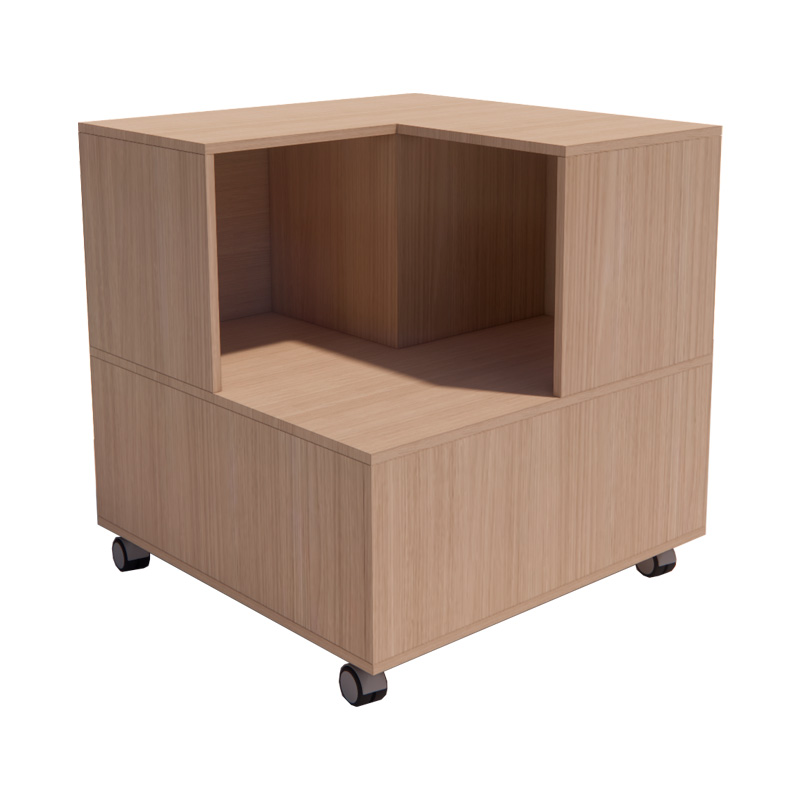 GRADA COLABORATIVA SERIE KIDS EN ESQUINA COMPARTIMENTOS DELANTEROS