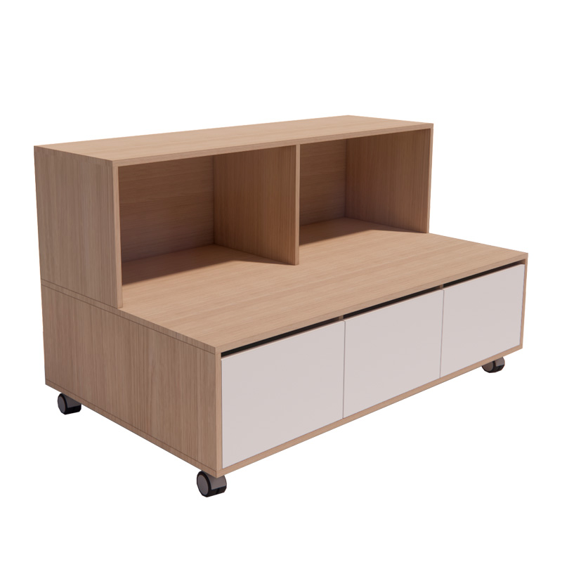 GRADA COLABORATIVA SERIE KIDS CON PUERTAS Y COMPARTIMENTOS DELANTEROS