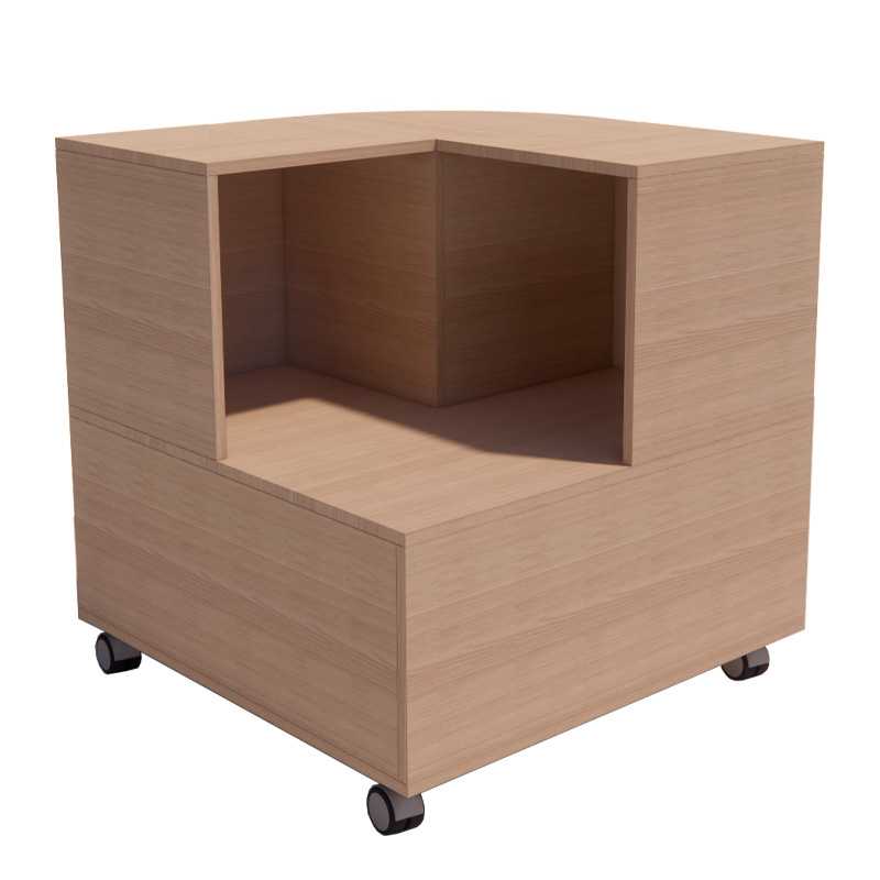 GRADA COLABORATIVA SERIE KIDS REDONDA COMPARTIMENTOS DELANTEROS