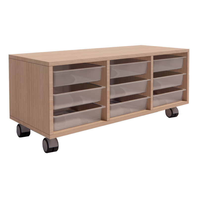 BANCO COLABORATIVO SERIE KIDS CON CUBETAS