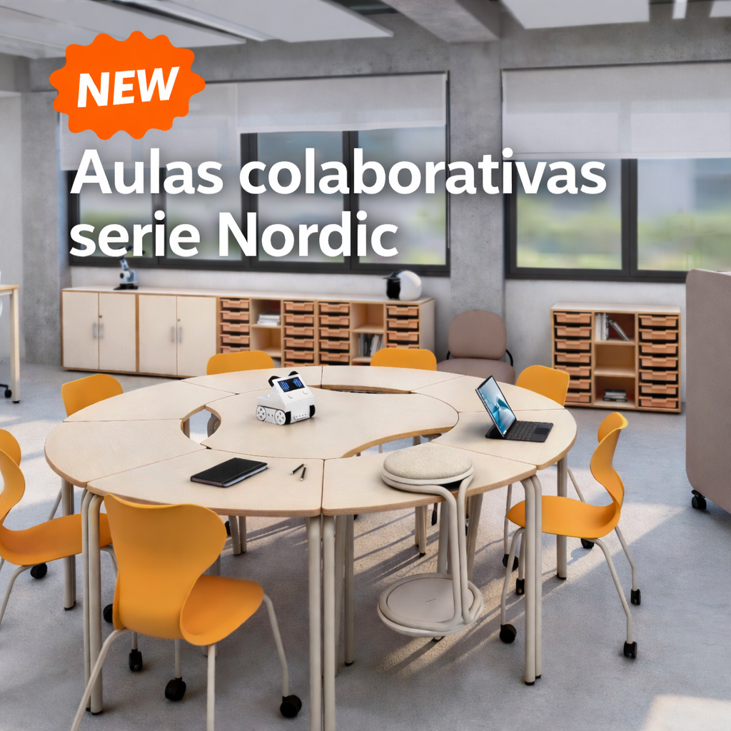 Mobiliario modular para aprendizaje colaborativo
